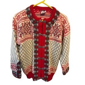 Vintage Dale of Norway pure Wool cardigan sweater - Size 42